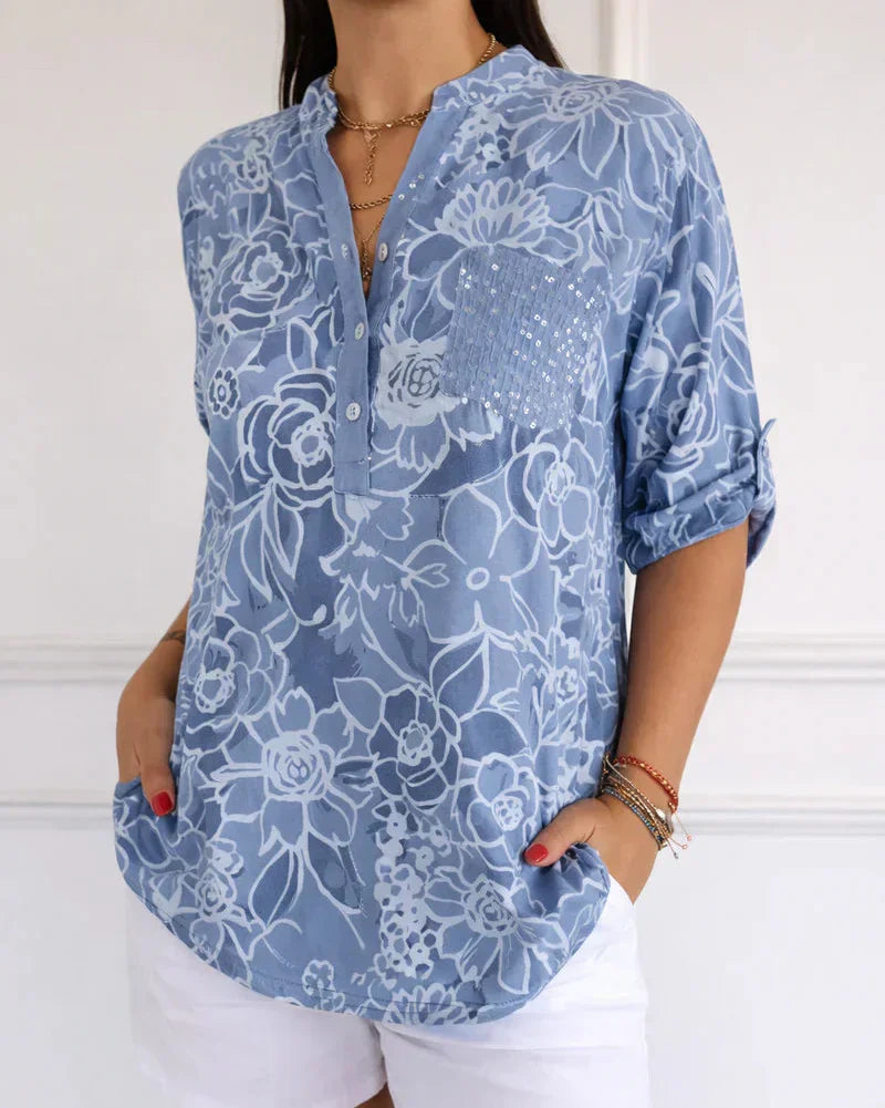 Camila - Elegant bluse med lomme
