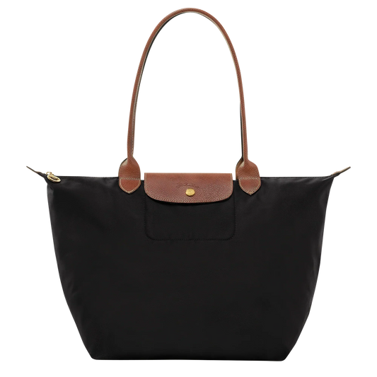 Longchamp - Stor indkøbstaske Le Pliage, Sort