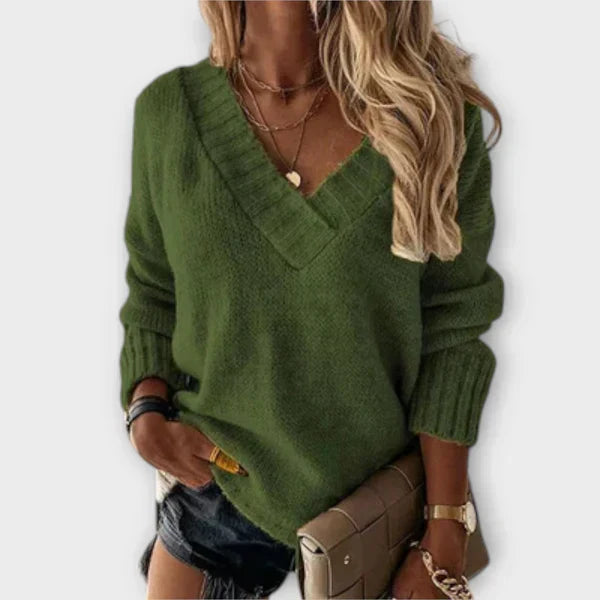 Carolina - Behagelig V-hals-sweater