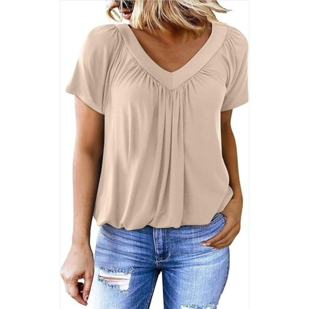 Kenya - Top Casual med V-hals
