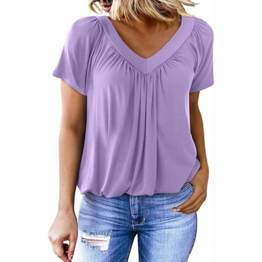 Kenya - Top Casual med V-hals