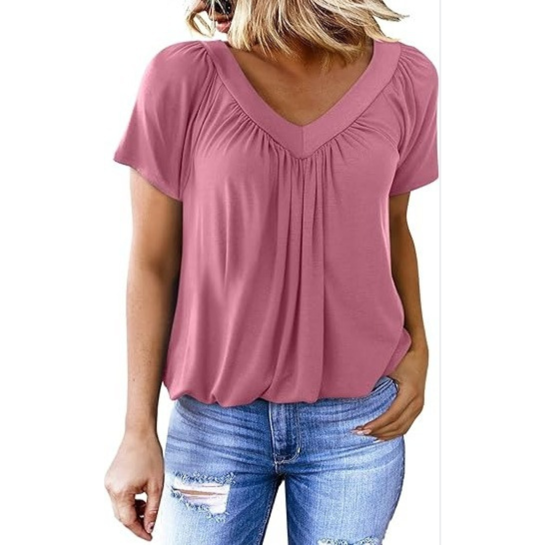 Kenya - Top Casual med V-hals