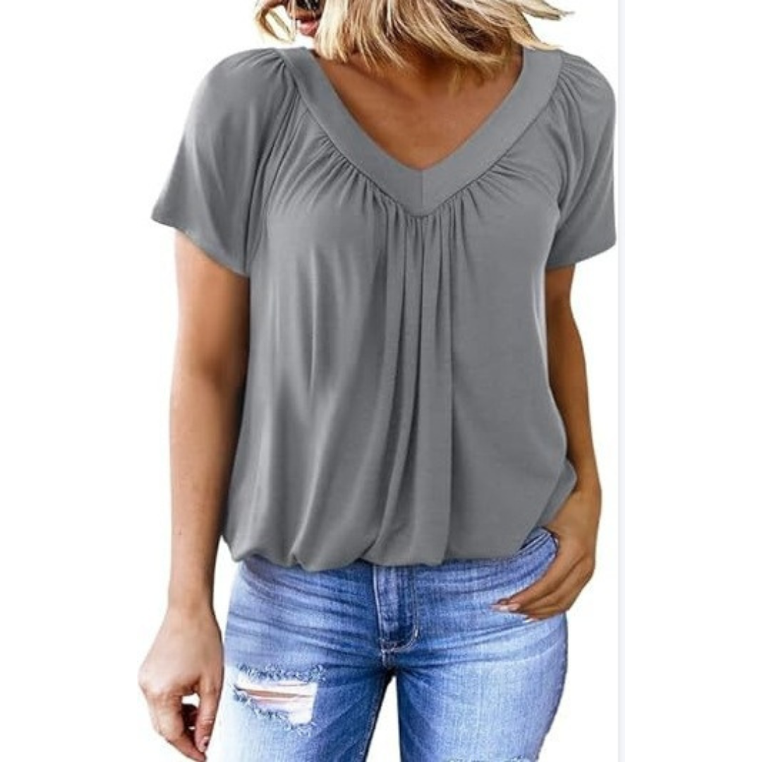 Kenya - Top Casual med V-hals