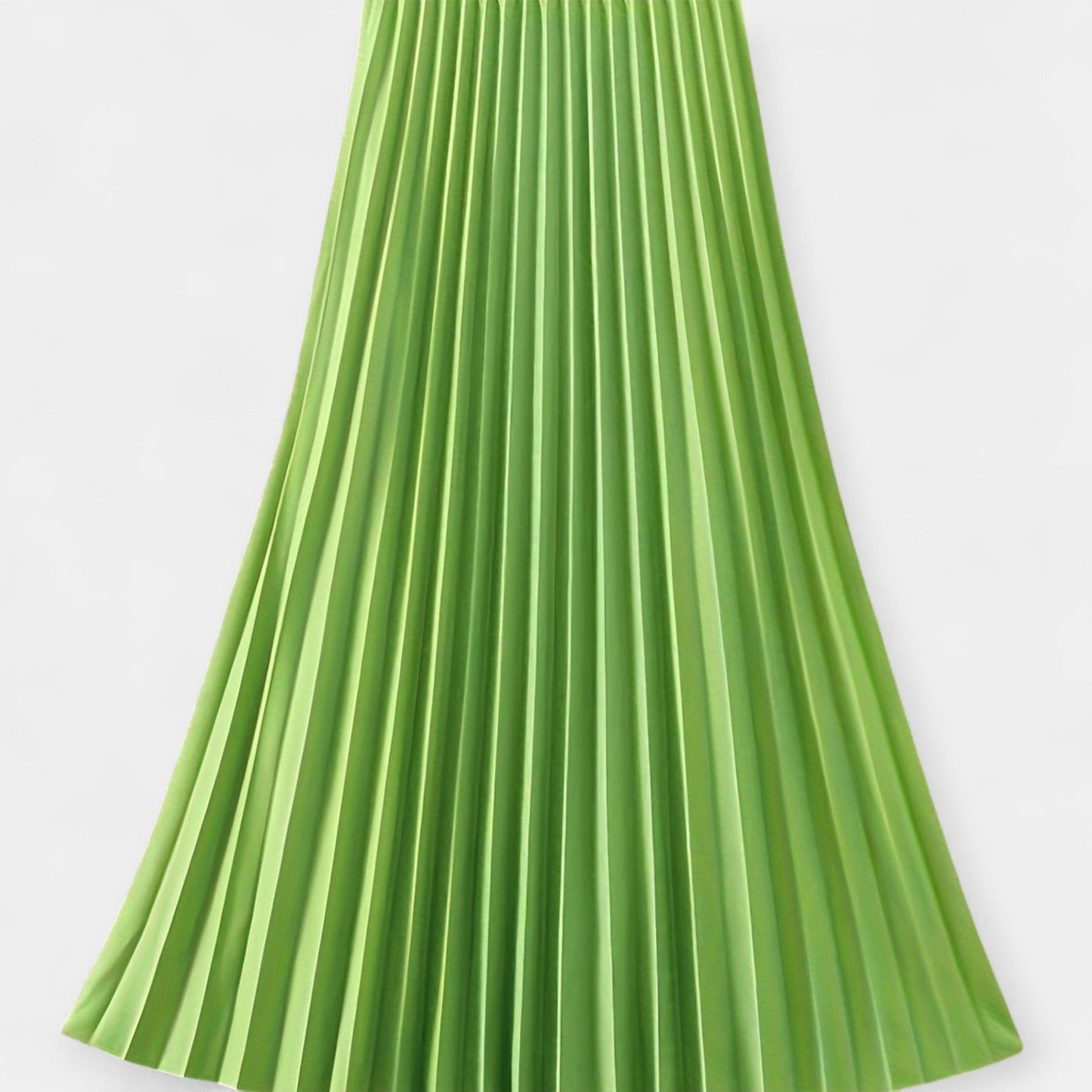 Sandra - Lang Plisseret Satinskirt