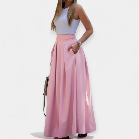 Paula - Stilfuld Midi-nederdel