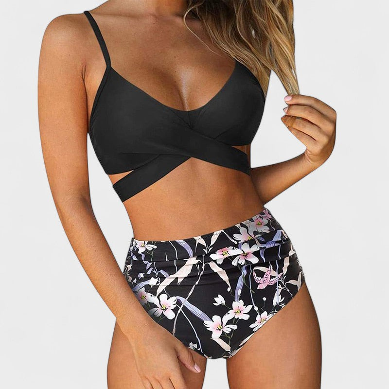 Marta - Højtaljet Bikinibukser Sommerstil