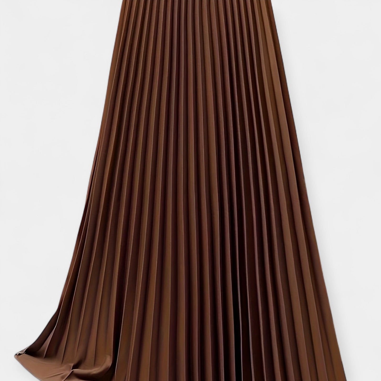 Sandra - Lang Plisseret Satinskirt