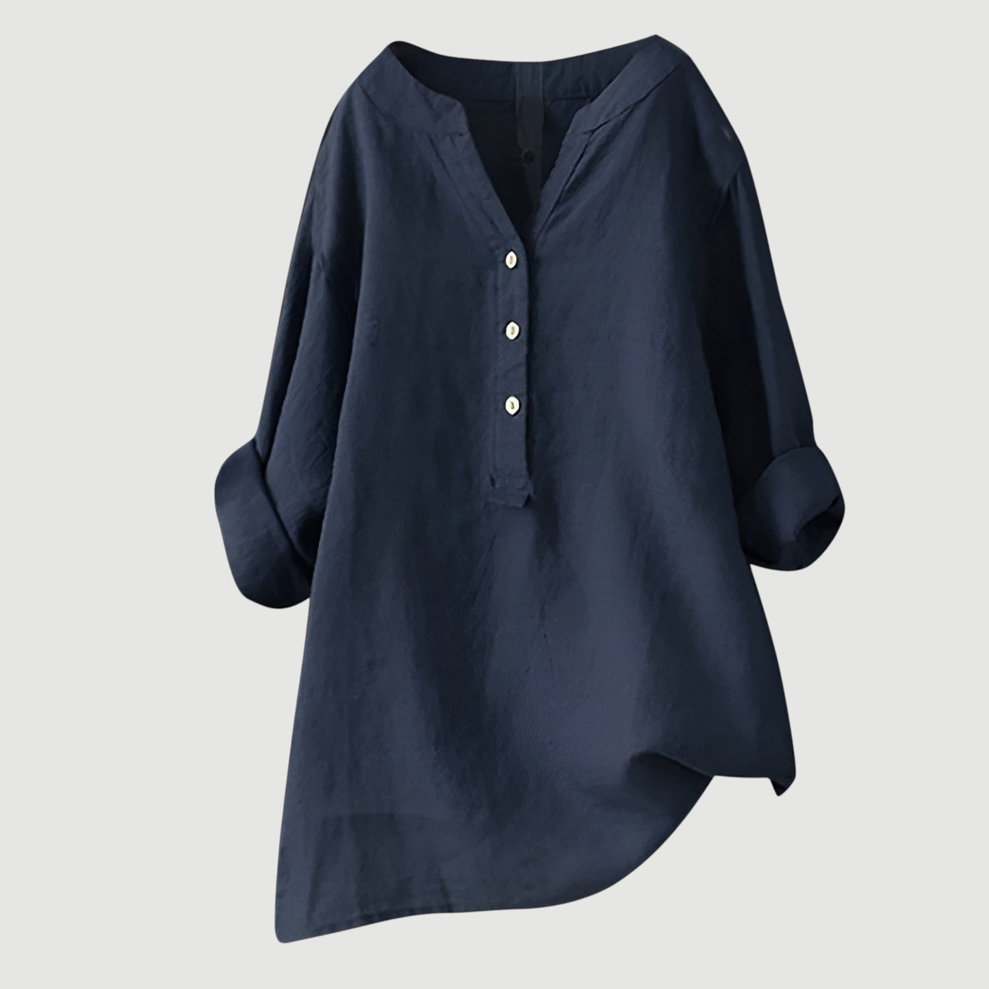 Let og behagelig linnedbluse til kvinder