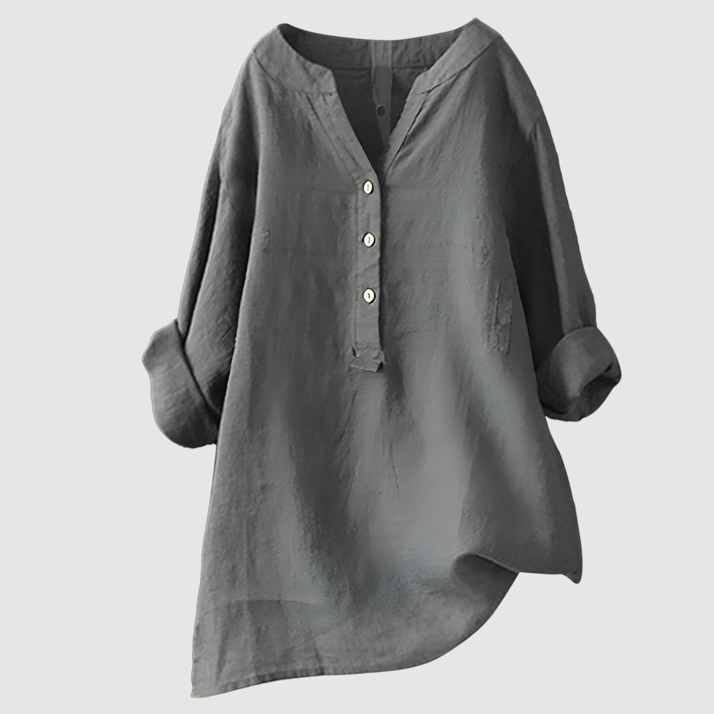 Let og behagelig linnedbluse til kvinder