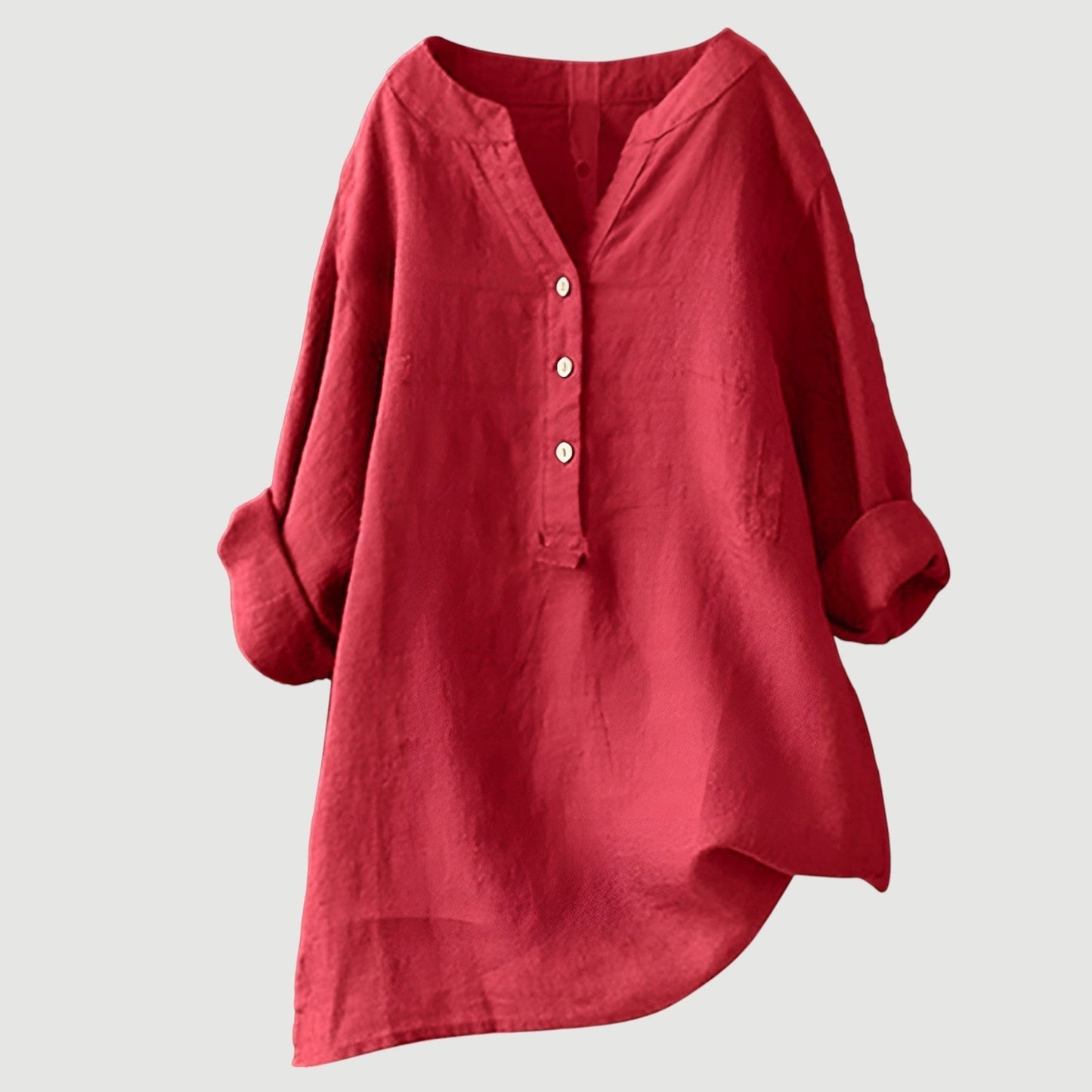 Let og behagelig linnedbluse til kvinder