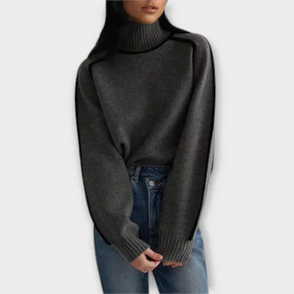 Emília - Elegant sweater med høj hals