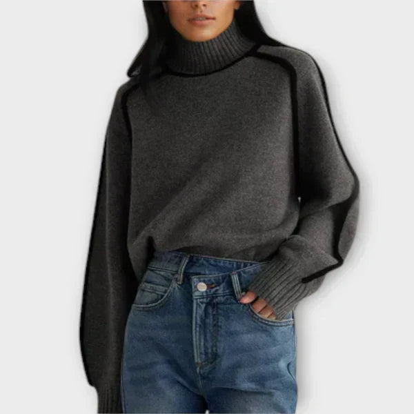 Emília - Elegant sweater med høj hals
