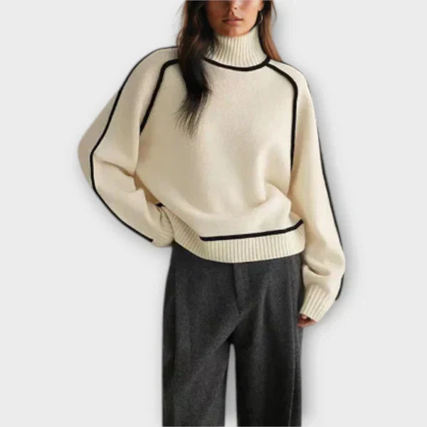 Emília - Elegant sweater med høj hals