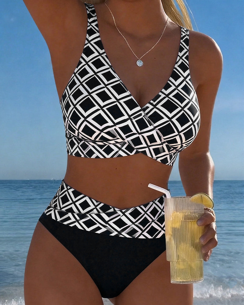 Aurora - Bikini med diamantmønster