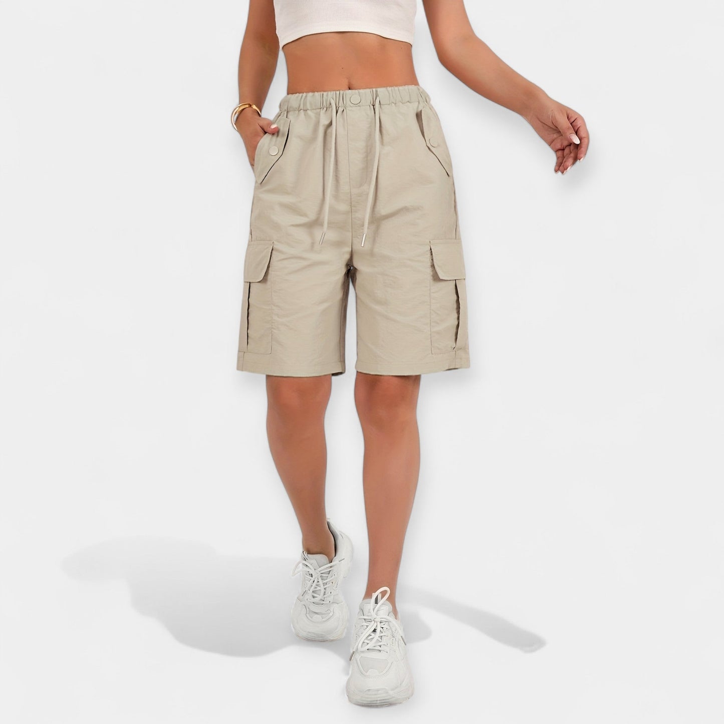 Dame cargo-shorts til sommer