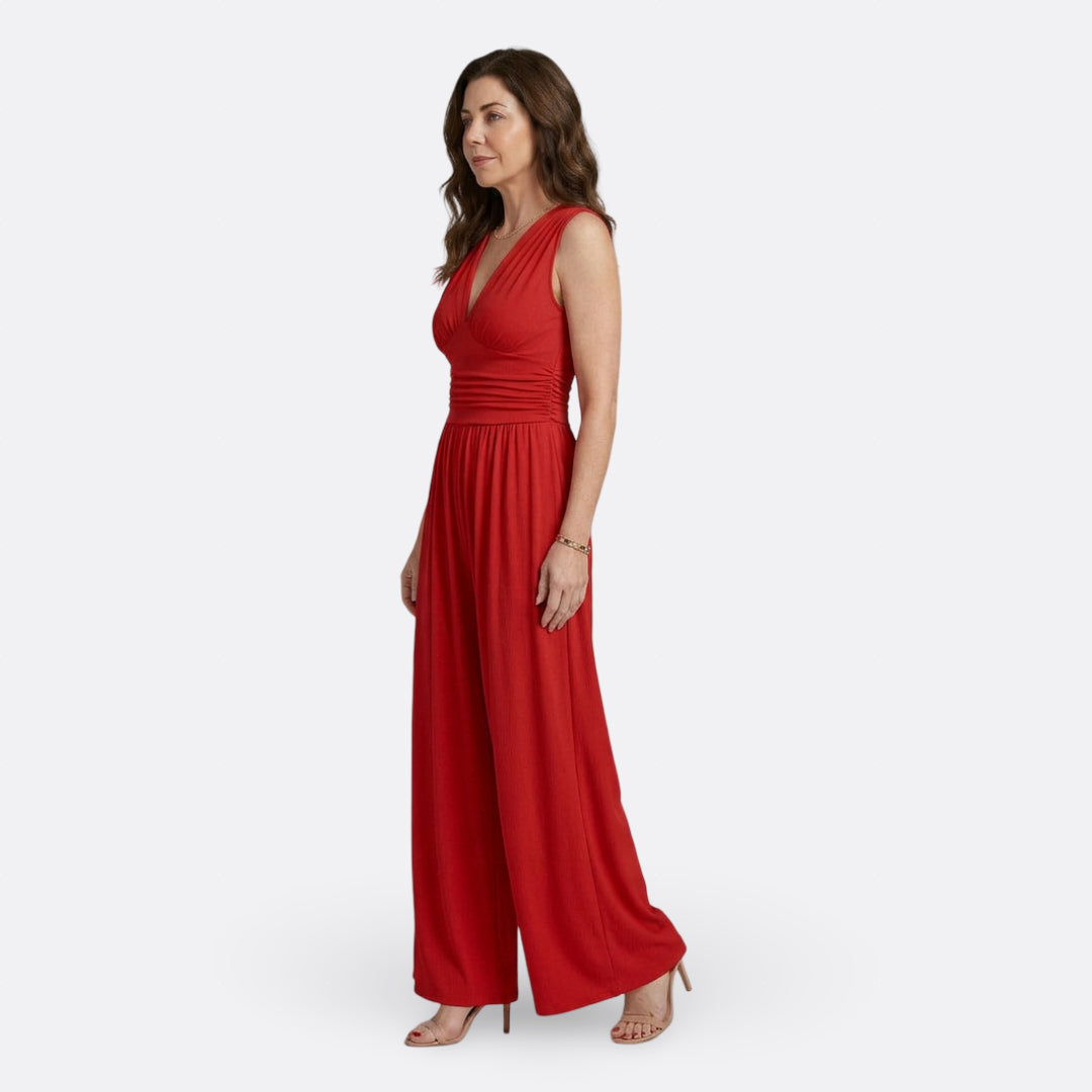 Leonor - Macacão Chic Sem Mangas de Perna Larga
