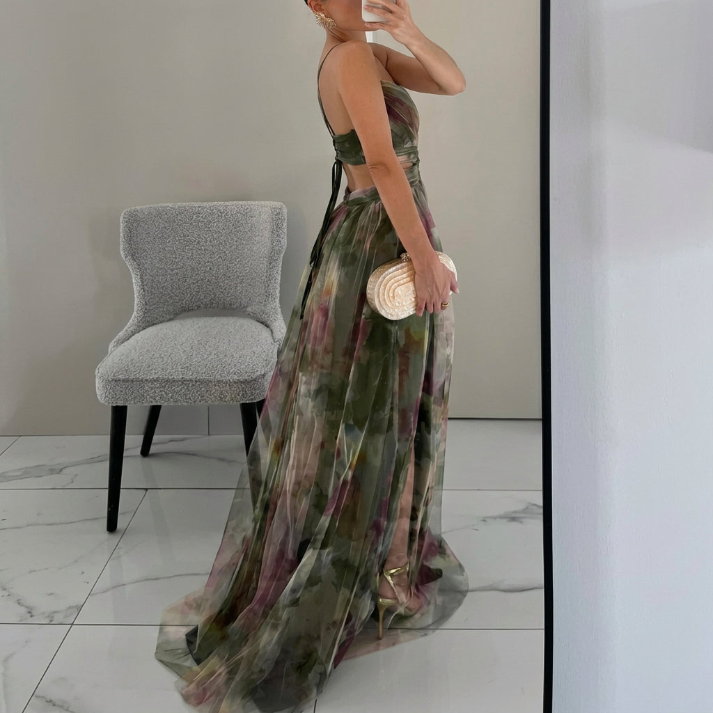 Margarida - Maxikjole med blomsterprint