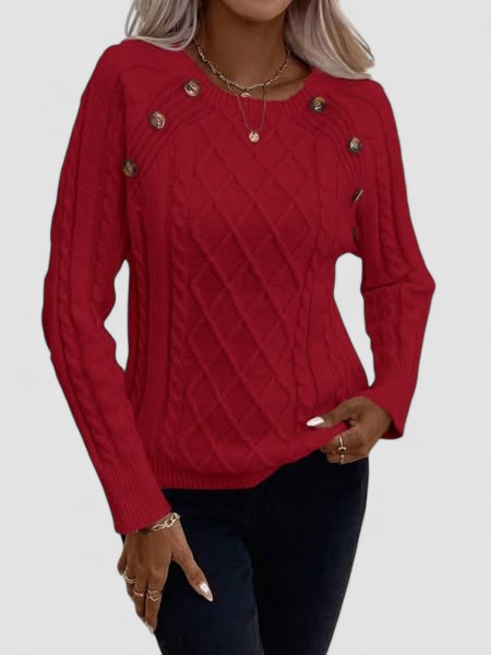 Francisca - Strikket cardigan med knapper
